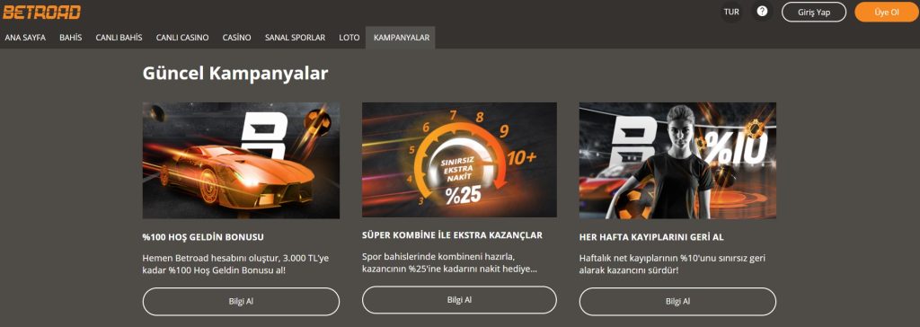 Betroad114 ve Betroad116 Güncel Kampanya