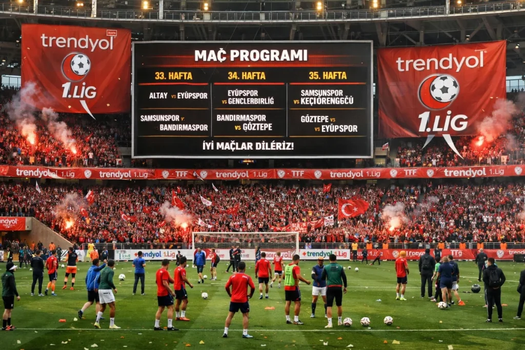 Trendyol 1. Lig 2026 Sezonu 33, 34 ve 35. Haftaların Maç Tarihleri Belli Oldu