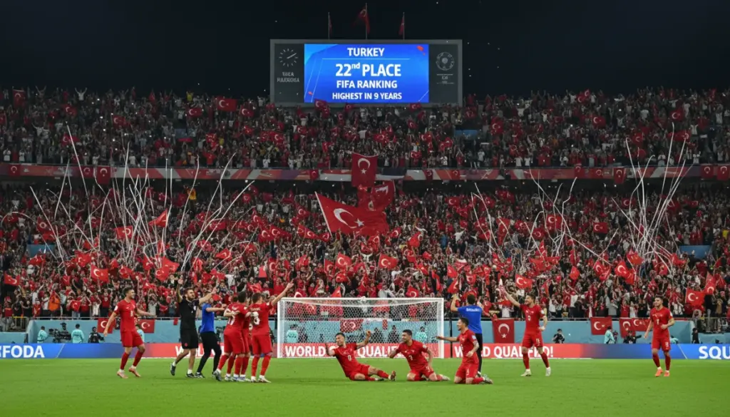 FIFA Sıralaması Güncellendi: Türkiye 9 Yılın Rekorunu Kırdı